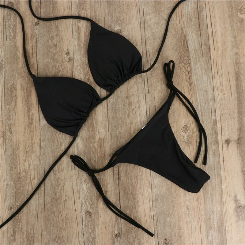 Sexy Women Bikini Brazilian Swimsuit Push-up Bra Bikini Set Two Piece –  Doha babani