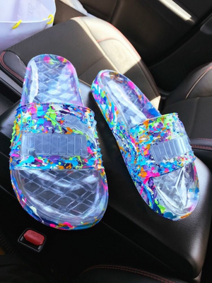Puma jelly slides rainbow sales