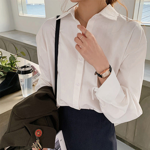 Summer Plus Size 4XL Long Sleeve Women's Shirts Pink Single Breasted Ladies Office Shirt 2020 Korean Casual Lapel Tops Female