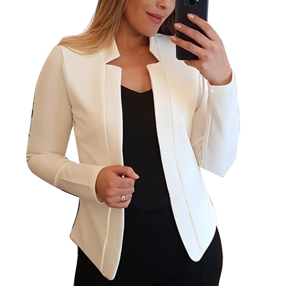 Outono moda feminina cor sólida manga longa gola slims ajuste blazer casaco roupas femininas blazers moda manga longa ternos